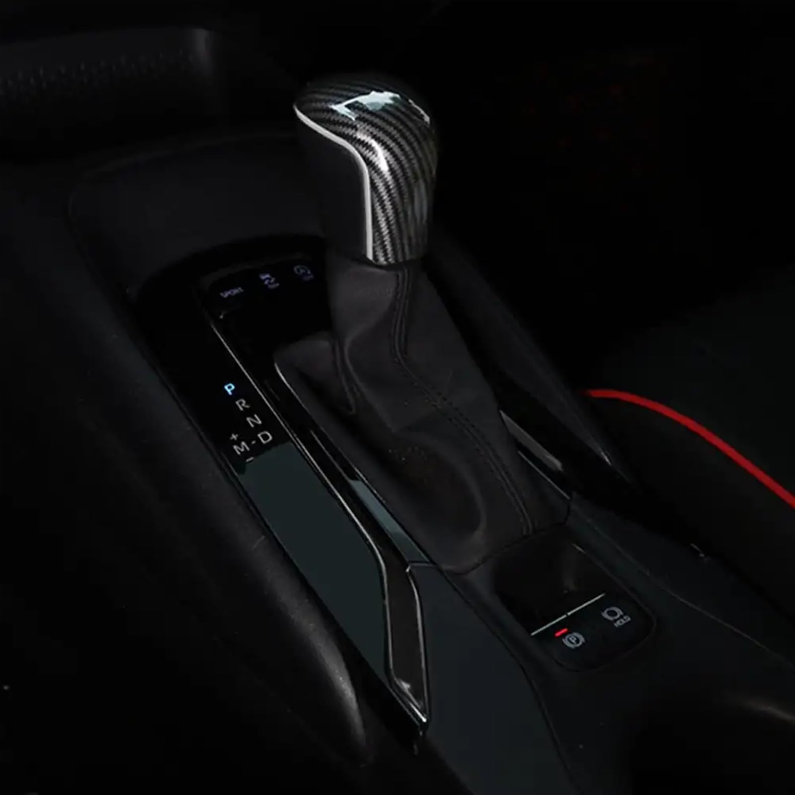 Schaltknauf-Abdeckung Carbon Look Für Toyota Camry, Corolla, CH-R - Schwarz