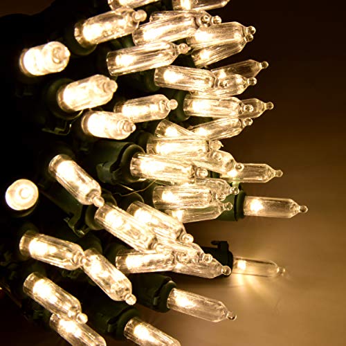 Holiday Essence Christmas Led Lights, 100 Warm White String Lights For Indoor And Outdoor Decorative Use, Holiday And Tree Decor, Patio Hanging Lighting Decorations, Green Wire, 26.9 Ft, Ul Certified #TOP2