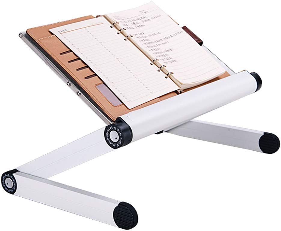 ZLYMY Liftable and Foldable Computer Desk Bed Study Desk Standing Desk Aluminum Alloy Bracket Removable Laptop Computer Increased Kitchen Table Children's Bookshelf Sofa Floor Reading Rack