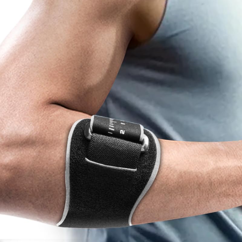 Wekuw Cinta de Codo Tenista, Coderas Epicondilitis Coderas para Epicondilitis de Golfista Ajustable Codera Hombre y Mujer Alivio del Dolor De Codo,para Tenis,Golf,Levantamiento de Pesas(Negro)