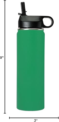 Miniatura 7 de LaserGram Botella de agua personalizada, tractor agrícola, acero inoxidable de doble pared aislada al vacío con popote superior, regalo grabado