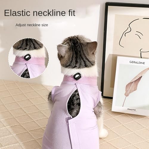 Traje de protección para gatos ideal para el descanso postoperatorio en casa 4