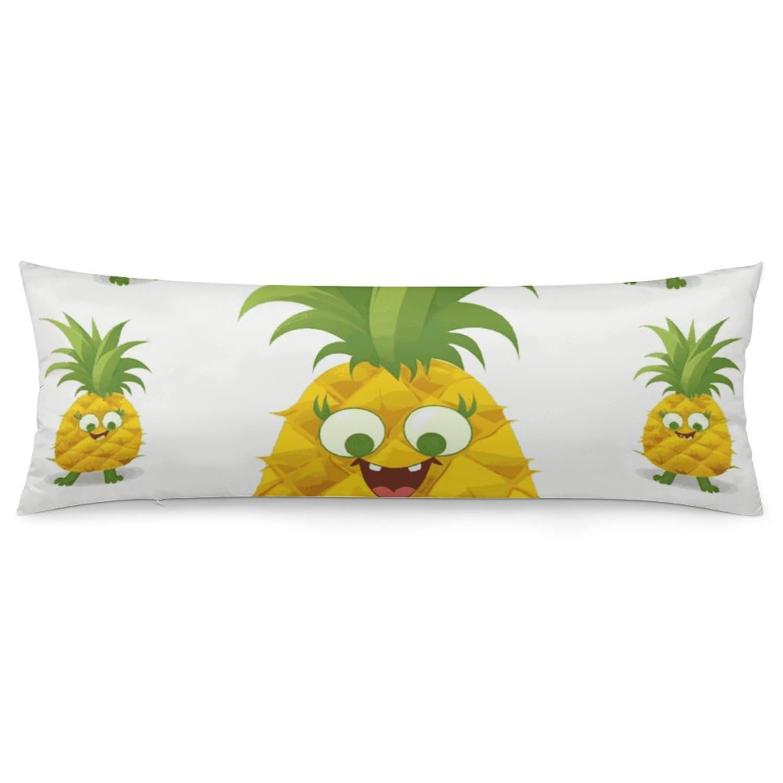 2 Pack Pillow Cases for Hair and Skin, Soft Breathable Pillow Case Covers with Hidden Zipper, Pineapple Pillowcase 20"x54" Pillow Covers for Sleeping Gift