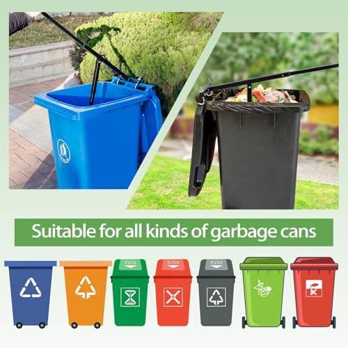Manual Trash Compactor - Trash Can Compactor for Kitchen, Iron Trash Bin Compactor for Outdoor, Garbage Compactor for 120-660L Wheelie Bins — view 3