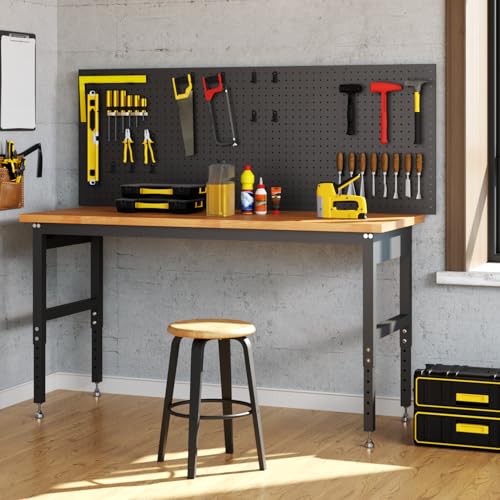 GarveeTech Adjustable Height Garage Workbench (2200 LBS)