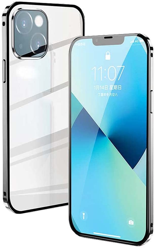 Coque intégrale iPhone 13 Mini métal et verre trempé premium
