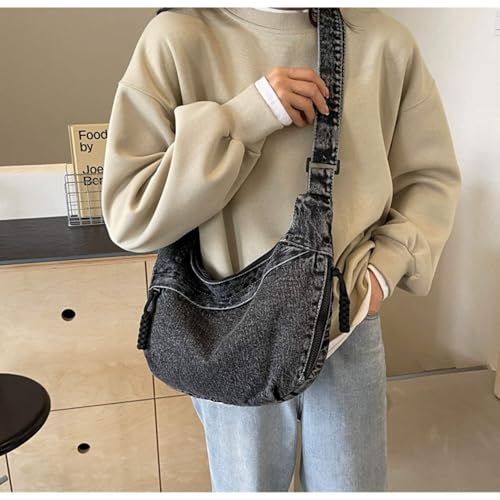 Denim Messenger Bag, Jean Crossbody Bag for Women Men2
