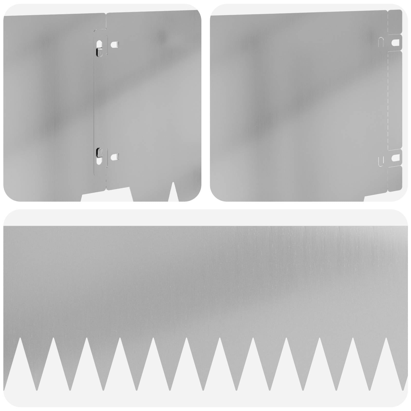 Lot de 20 bordures de gazon en acier pour jardin