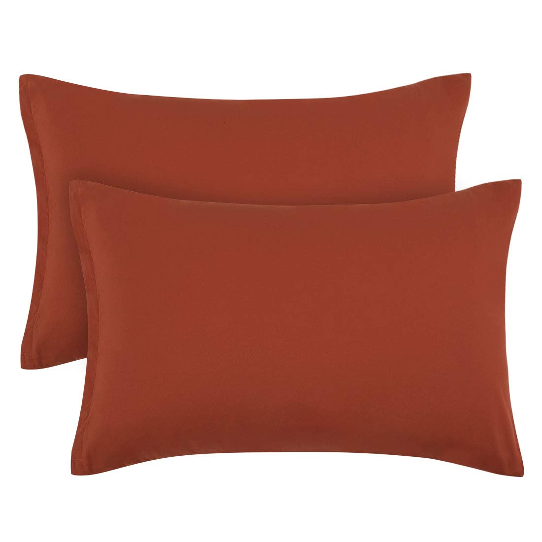 PiccoCasa Zippered Pillowcases Case Cover 2 Pack, Rust 50x65cm โ image 1