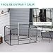 HOMCOM PawHut Jaula Valla Corral Mascota Perro Gato Mascotas 125 x 80...