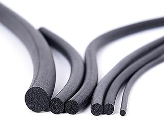 1/3/5Meter Black EPDM Rubber Foam Sealing Strip Round Sponge Cord Bar for Cabinet Door Seal 2/3/4/5/6/7/8/9/10/11/12/13/14/15/16/18/20mm (Size : 1 Meters, Color : Dia 18mm)