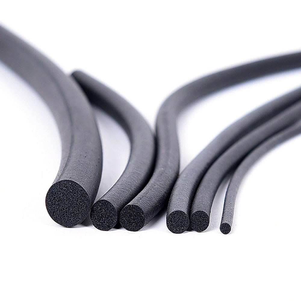 1/3/5Meter Black EPDM Rubber Foam Sealing Strip Round Sponge Cord Bar For Cabinet Door Seal 2/3/4/5/6/7/8/9/10/11/12/13/14/15/16/18/20mm (Size : 5 Meters, Color : Dia 3.5mm)