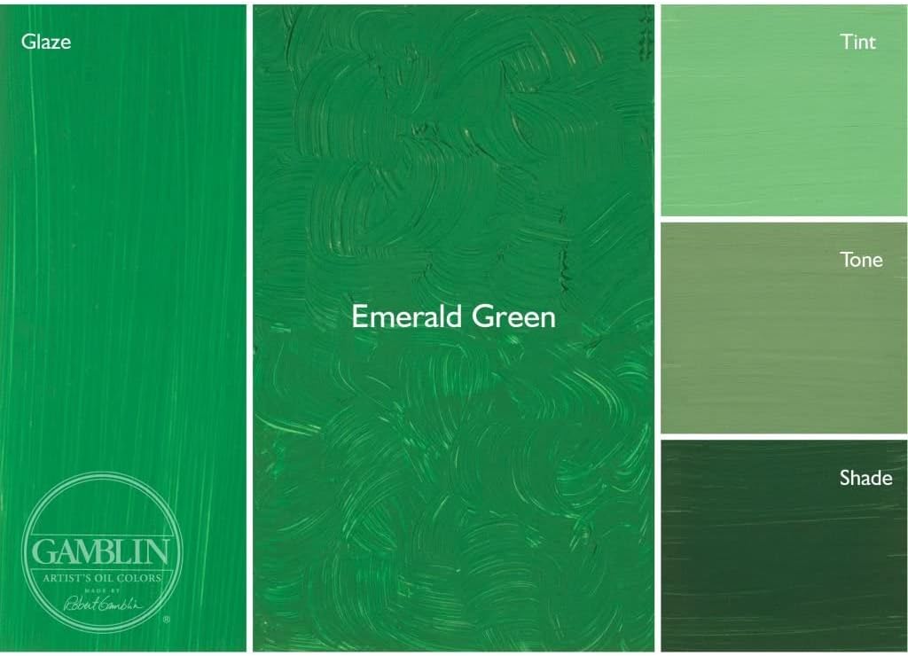 5.07 Ounce Artists' Grade Oil Color: Emerald Green