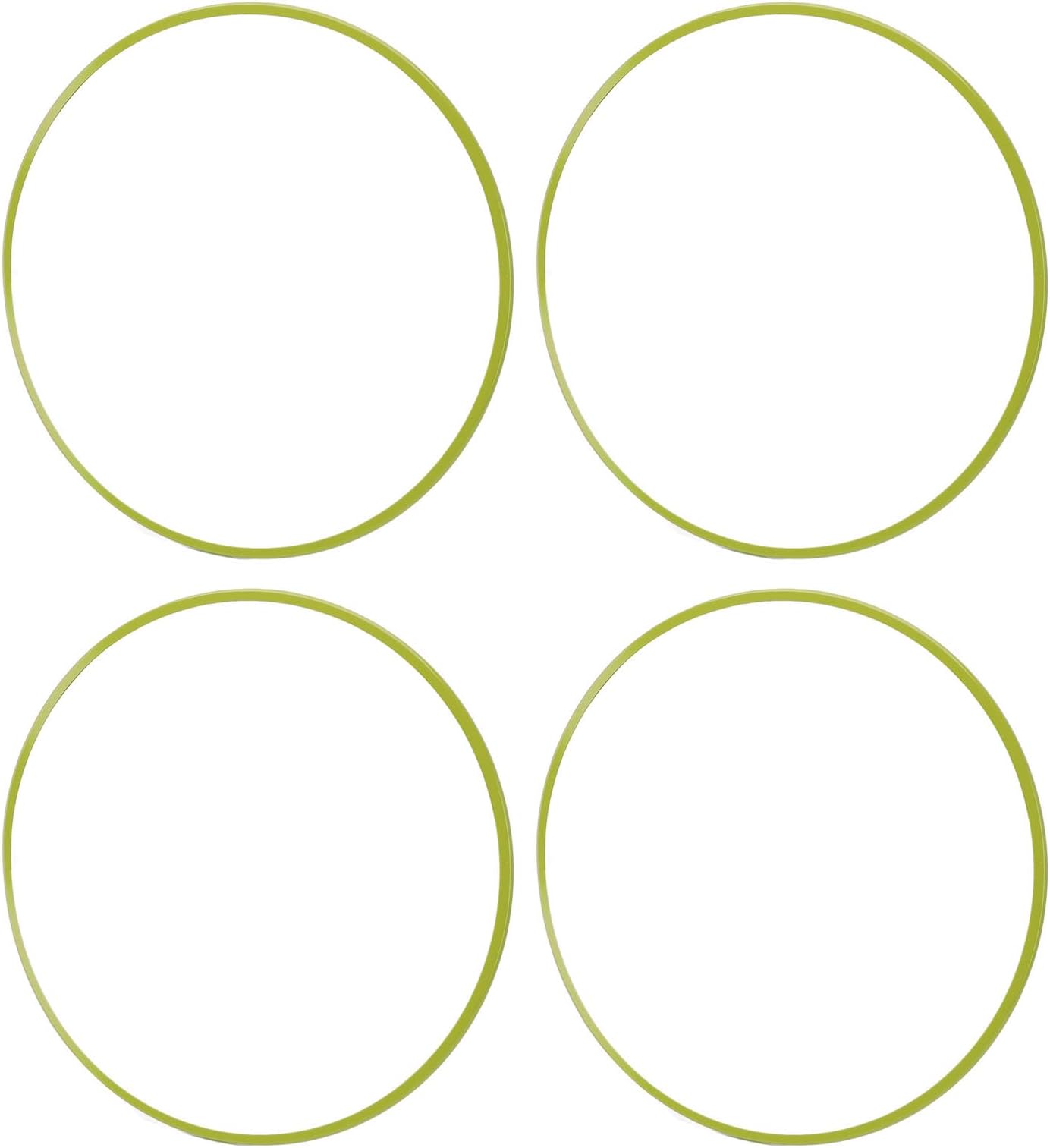 – 4Pcs 17 Inch Wheels Rim Protector Scratch Protection Self Adhesive Decorative Aluminum Alloy Metal Wheel Rim Ring (Fluorescent Green)