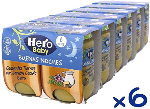 Hero Baby Buenas Noches Tarritos Infantiles 6 Unidades 380 g