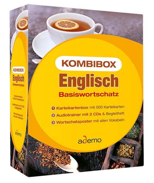 Kombibox Basiswortschatz Englisch: 500 Karteikarten mit mehr als 1500 Wörtern, zweisprachiger Audiotrainer mit 1500 Wörtern und Beispielsätzen auf 2 ... Wiedereinsteiger und Schüler der Klassen 5-8