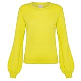 SUN68 Jersey Cuello Redondo Mujer K43252 Jersey Cuello Redondo Alpaca Solid Color Sun 68 de Mezcla de Lana y Alpaca, Lima, M