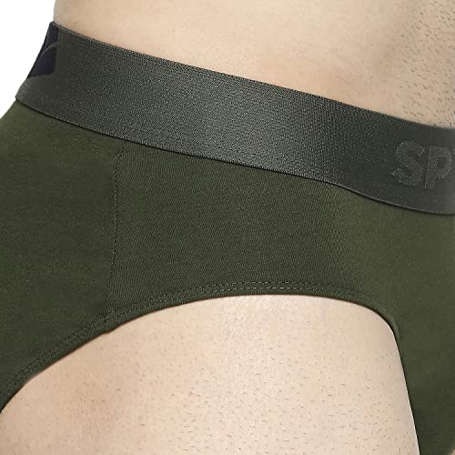 Image of Underjeans Men's Cotton Blend Regular Fit Printed Brief