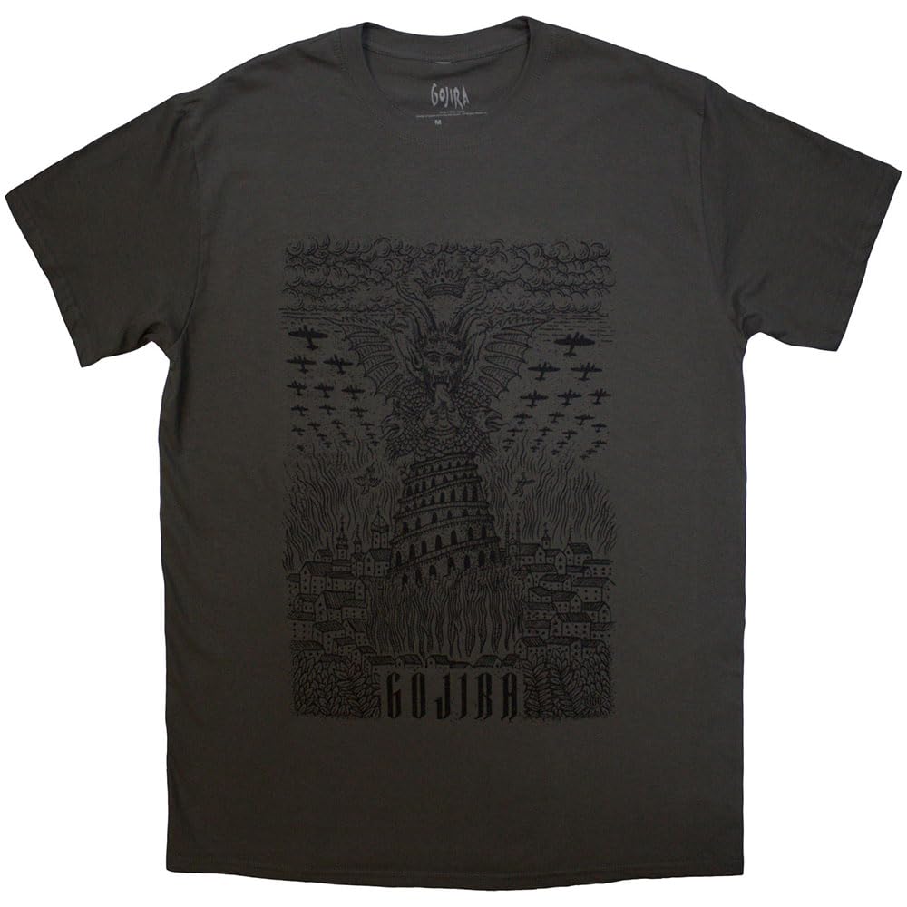 Rock Off officially licensed products Gojira Demon Village Band Logo T Shirt M Grey
