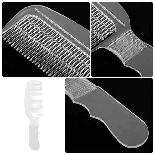 Peine transparente de plástico para peluquería 9.05 in miniatura 2