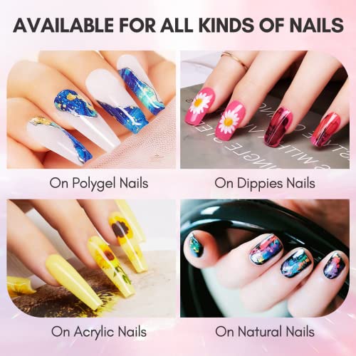 Makartt Nail Foil Glue Gel For Nail, Foil Gel Transfer For Nails Art Stickers Strong Adhesion Foil Transfer Gel Soak Off Salon Diy Uv Led Lamp Required 15Ml #TOP3