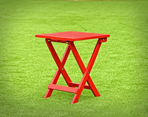 Leigh Country Tx 39013 Red Folding Adirondack Side Table #TOP4