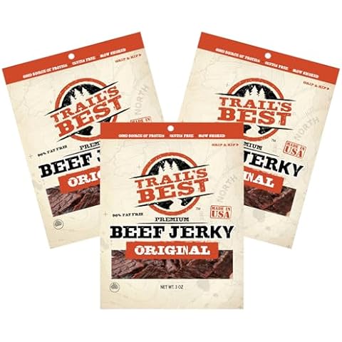 Trail's Best Hickory Smoked Beef Jerky Packs - 3oz (3 Packs) Cover