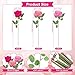 Ovveroche 24 Pcs Hot Pink, Light Pink Rose Artificial Flowers with Long Stem Real Touch Silk Roses Bulk for Wedding, Party, Table Centerpieces Bouquet, Bridal, Home Decor