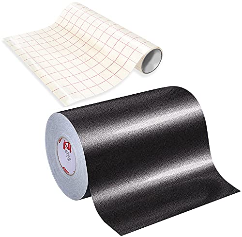 ORACAL Charcoal Metallic Sparkle Vinyl 12"x24" Sheet - Premium Adhesive Craft Vinyl For Cricut & Silhouette + Free Transfer Paper