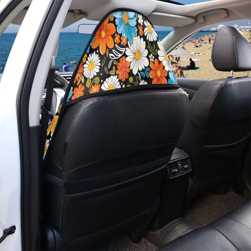 Image of Daisy Car Seat Towel Cover Front Car Seat Covers Universal Front Seat Cover Waterproof Soft Auto Seat Covers Anti-Slip Universal Fit for Auto Truck Van SUV
