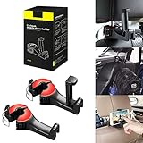 🚙 [Alta Calidad & Ultra Duradero] - Nuestros ganchos para reposacabezas de coche están hechos de plástico ABS y caucho de silicona. Durable y respetuoso con el medio ambiente, buena flexibilidad, silicona interna antideslizante fija; fuerte y respetuoso con el medio ambiente. Puede usarse durante mucho tiempo. La percha para automóvil puede soportar hasta 22 libras, no hay peligro de romperse y su equipaje se puede colgar de manera segura en el gancho.