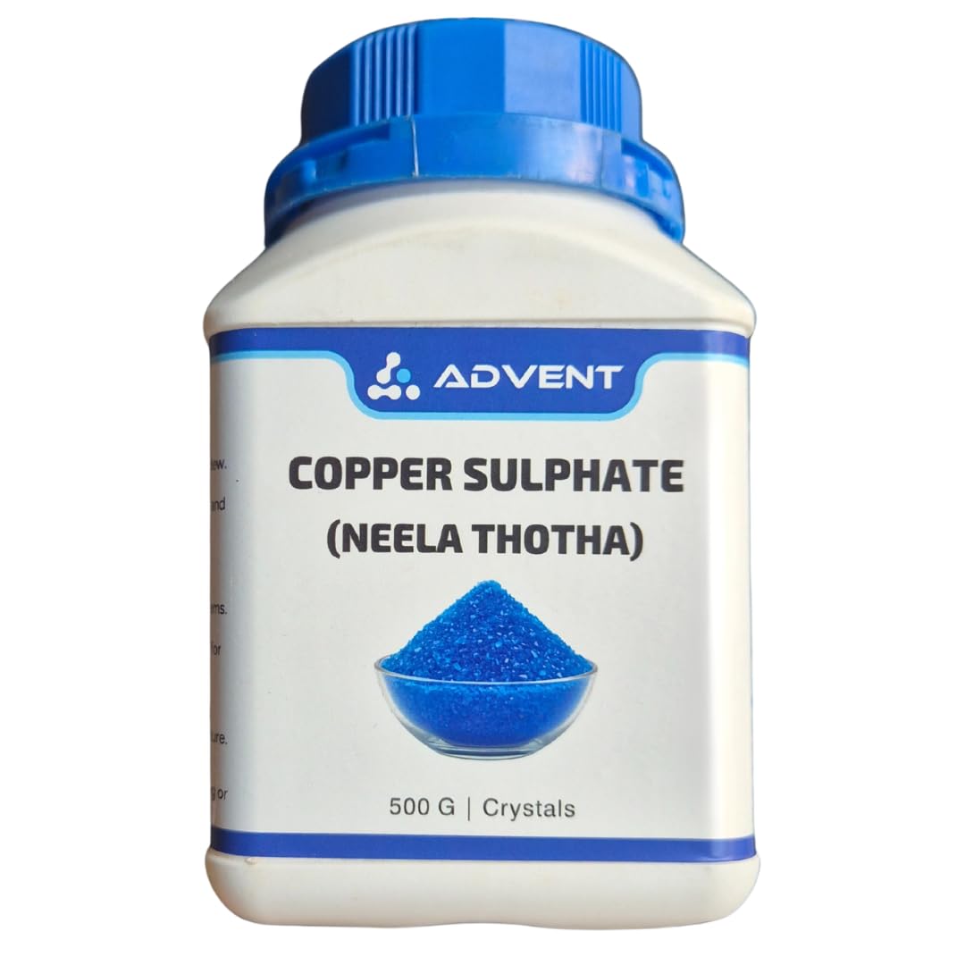 Copper Sulphate Crystals (Neela Thotha) - 500G| Multi-Purpose Use for Agriculture, Wood, Textile & Industry