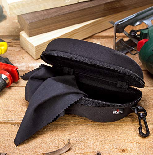 Nocry Storage Case For Safety Glasses With Felt Lining, Reinforced Zipper And Handy Belt Clip #TOP5