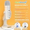 zealsound USB Microphone, k66 Pearly White Podcast Mic for PC iPhone Mac PS4&5 Android, with Mute/Noise Reducing/Echo/Gain, Plug & Play for Recording, Streaming, Vocal, Gaming, ASMR, YouTuber, Twitch #2
