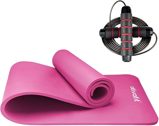 ATIVAFIT NBR Yoga d'exercice Tapis de Sol rembourré Extra épais 10 mm...