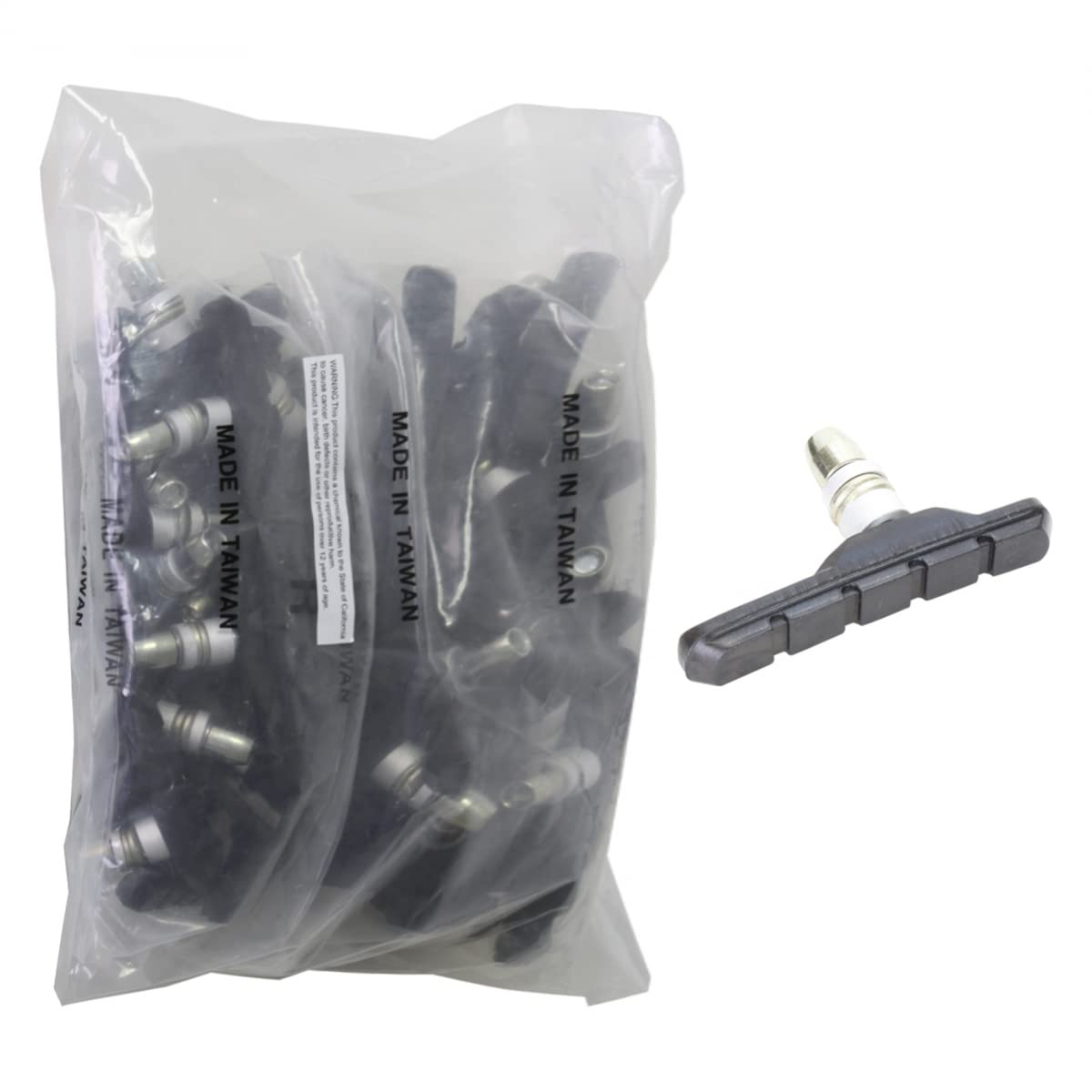 Sunlite Threaded Post ATB Brake Pads, 70mm Offset, Black, Bag of 25 Pairs