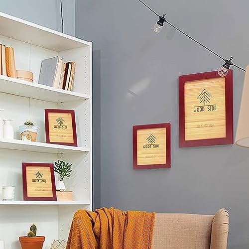 Image of Rustic Wooden Poster Picture Frame 18x24 - Natural Solid Eco Distressed Wood for Wall Mounting Photo Frame - Mahogany