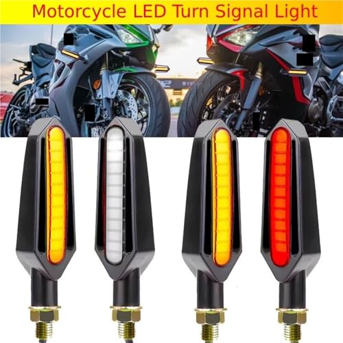 Luces de giro para motocicleta 12V intermitentes delanteras y traseras ambar blanco rojo para cross 2