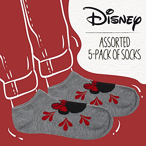 Image of Disney Women's Mickey Mouse 5 Pack No Show Socks