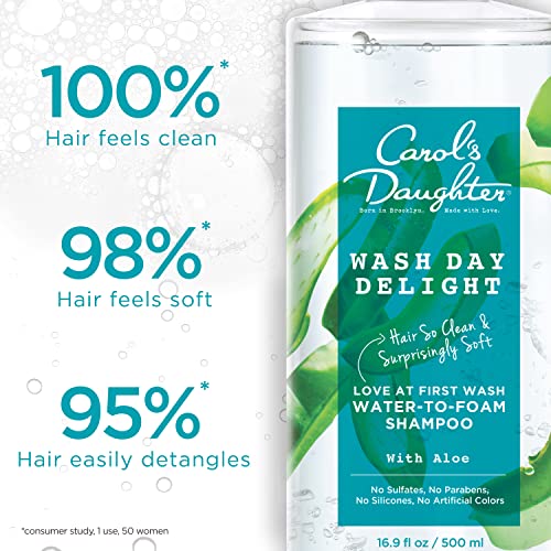 Carol’s Daughter Wash Day Delight Love At First Wash Water To Foam Sulfate Free Shampoo With Aloe And Micellar Water, Paraben Free, Silicone Free, Micellar Shampoo For Kinky, Curly Hair, 16.9 Fl Oz #TOP5