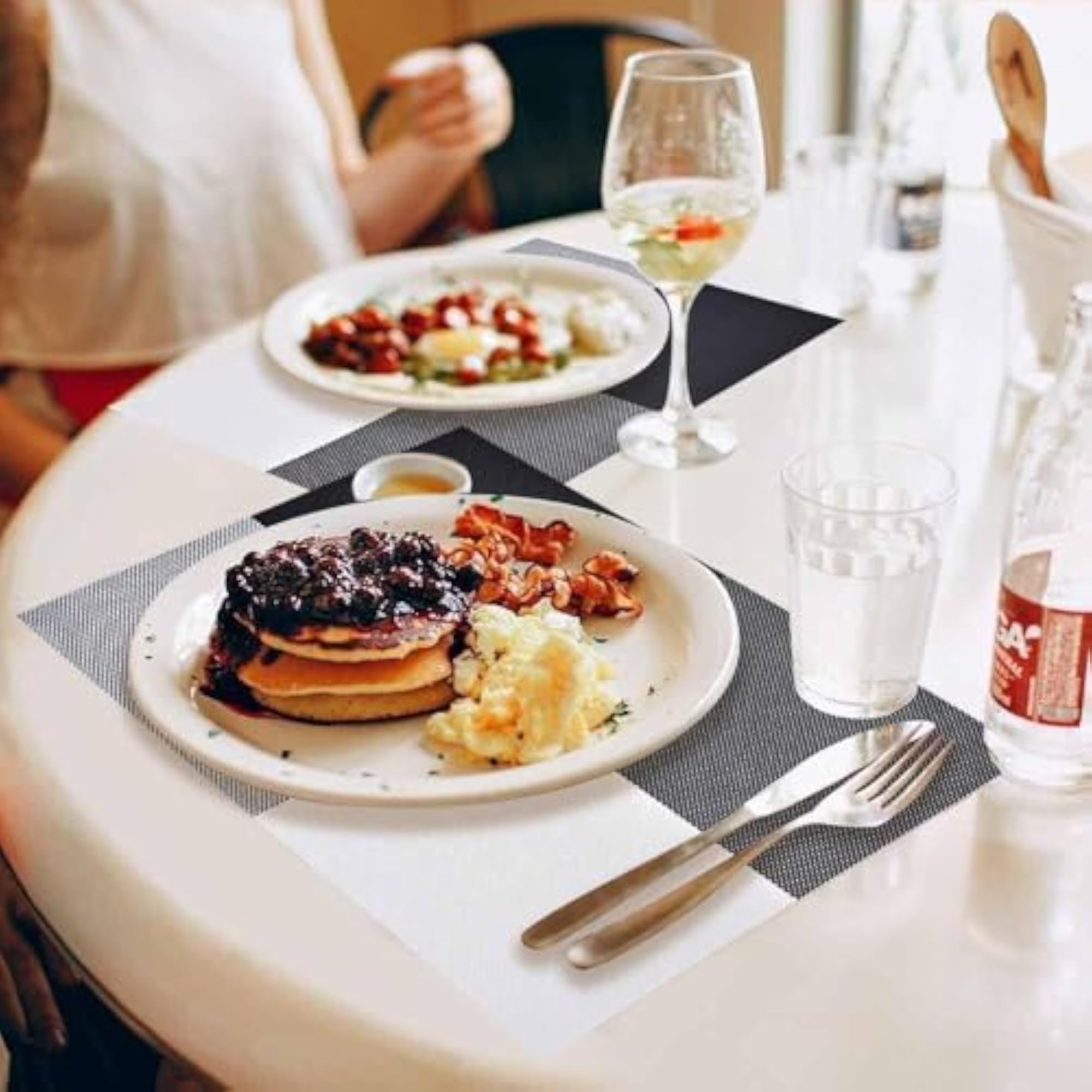 Woven PVC Placemats for Dining Table, Durable Waterproof