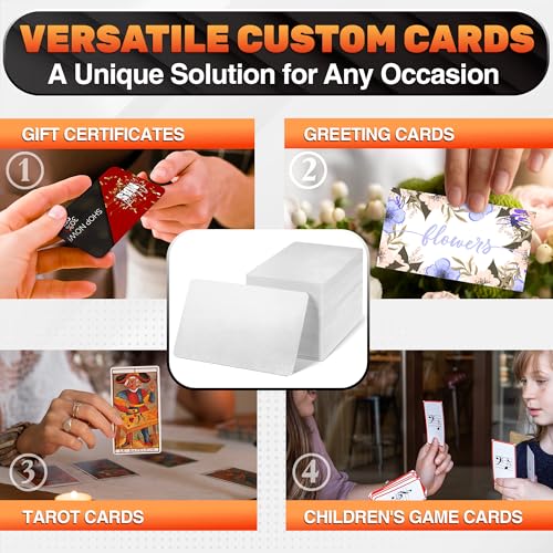 300 Pcs Sublimation Business Card Blanks, 3.4 x 2.1 In by Oskal - Used condition - Image 8