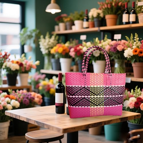 Bolso Tote tejido a mano para mujer miniatura 3