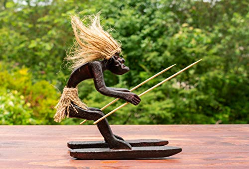 G6 Wooden Handmade Tiki Skiboards Snowboard Statue 7