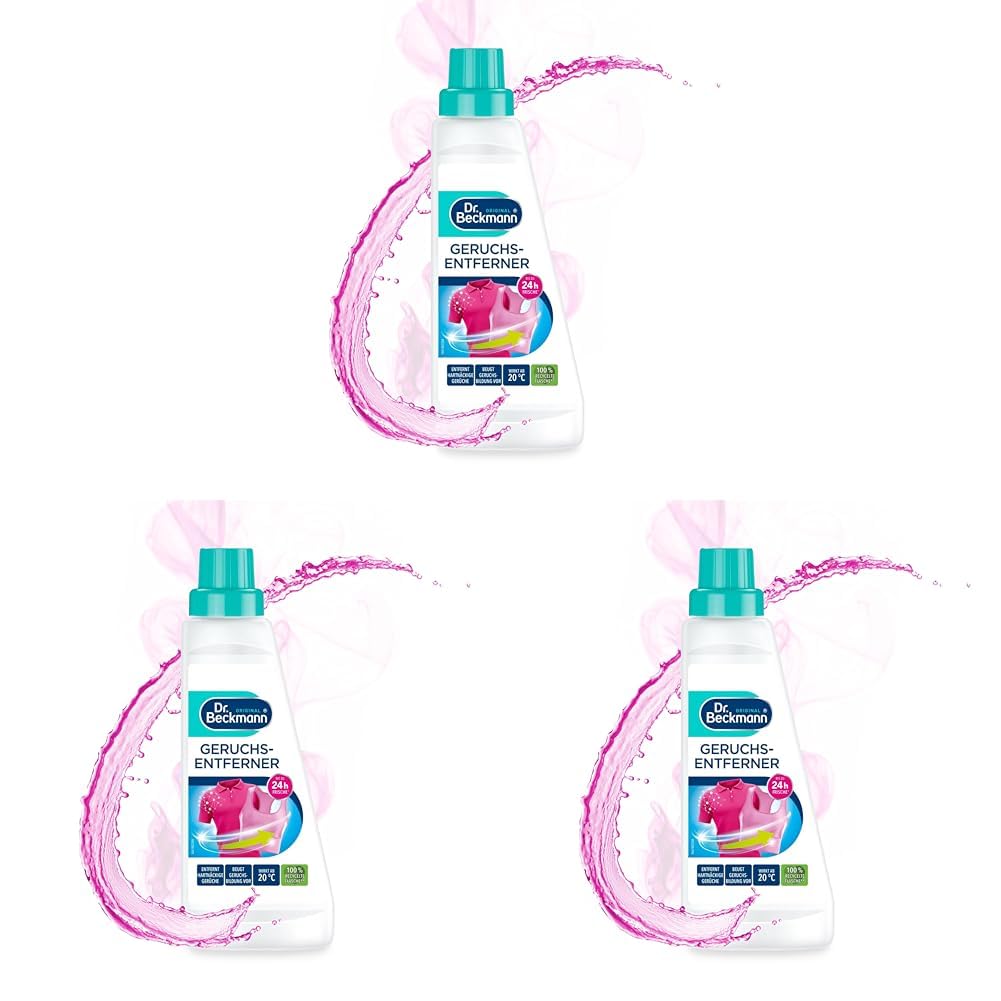 Dr. Beckmann Geruchsentferner | entfernt hartnäckige Gerüche fasertief | aktiviert Frische | mit angenehmen Duft | 1x 500 ml (Packung mit 3)