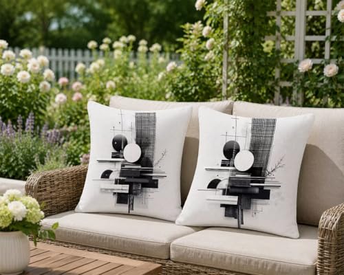 Housse coussin extérieur imperméable avec fermeture éclair lot de 2 - 5