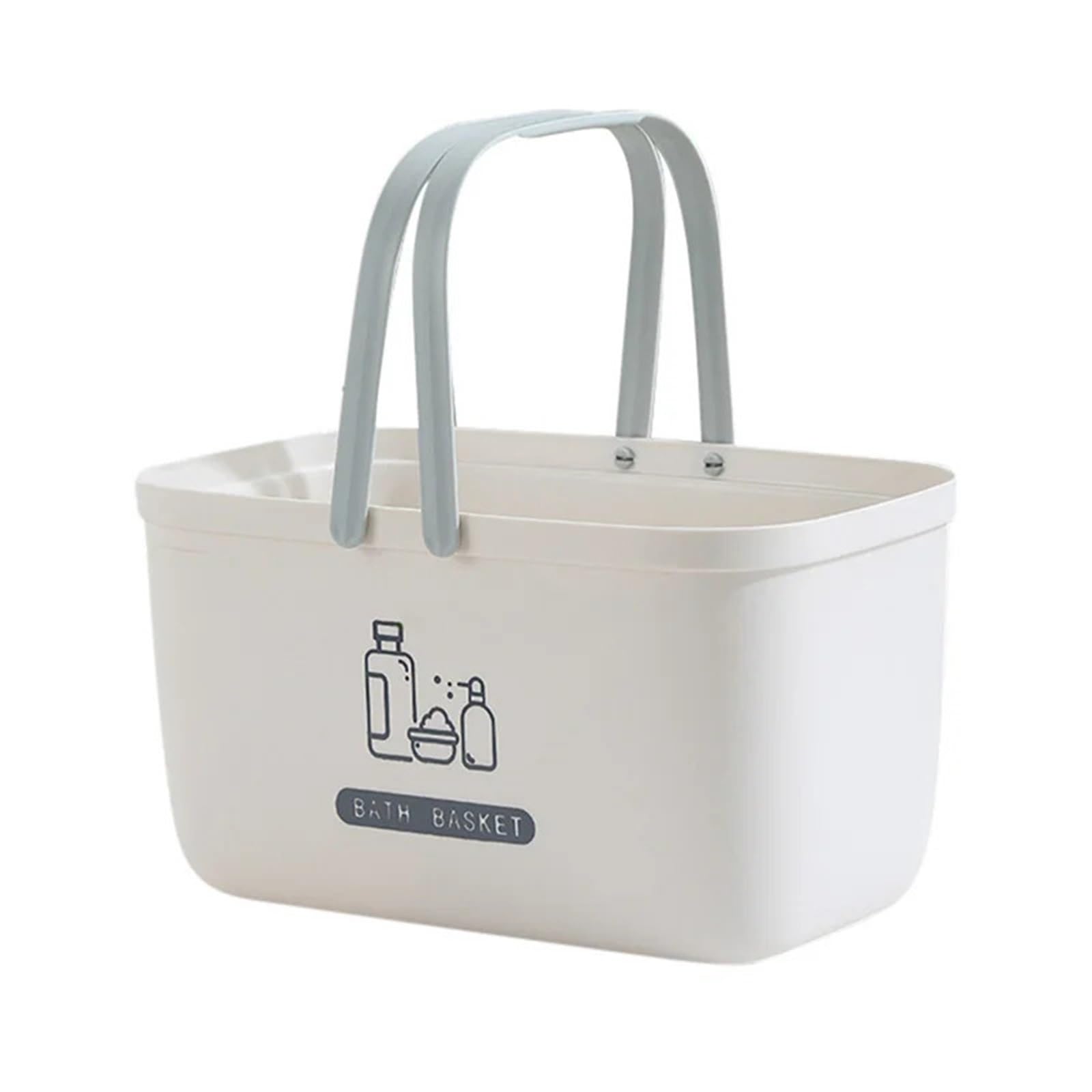 WSQHAO 2Pcs Portable Shower Caddy Tote Plastic Storage Basket With Handle Box Organizer Bin For Bathroom for Shower(Color3)