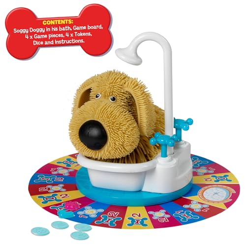 Ideal , Soggy Doggy: The Showering, Shaking, Doggy Bathing Game, Kids Games, for 2-4 Players, Ages 4+