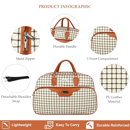 Image of AYAHA Large Travel Duffle Bag, Air Bag for Men and Women Cabin Luggage Bag Weekender Stylish Travel Bag with Detachable Shoulder Strap 47 litres 54.5X24.5X35Cm, Tb-8-P1,Multicolor