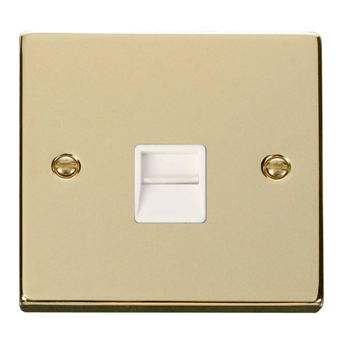 Click Polished Brass Master Telephone Single Socket